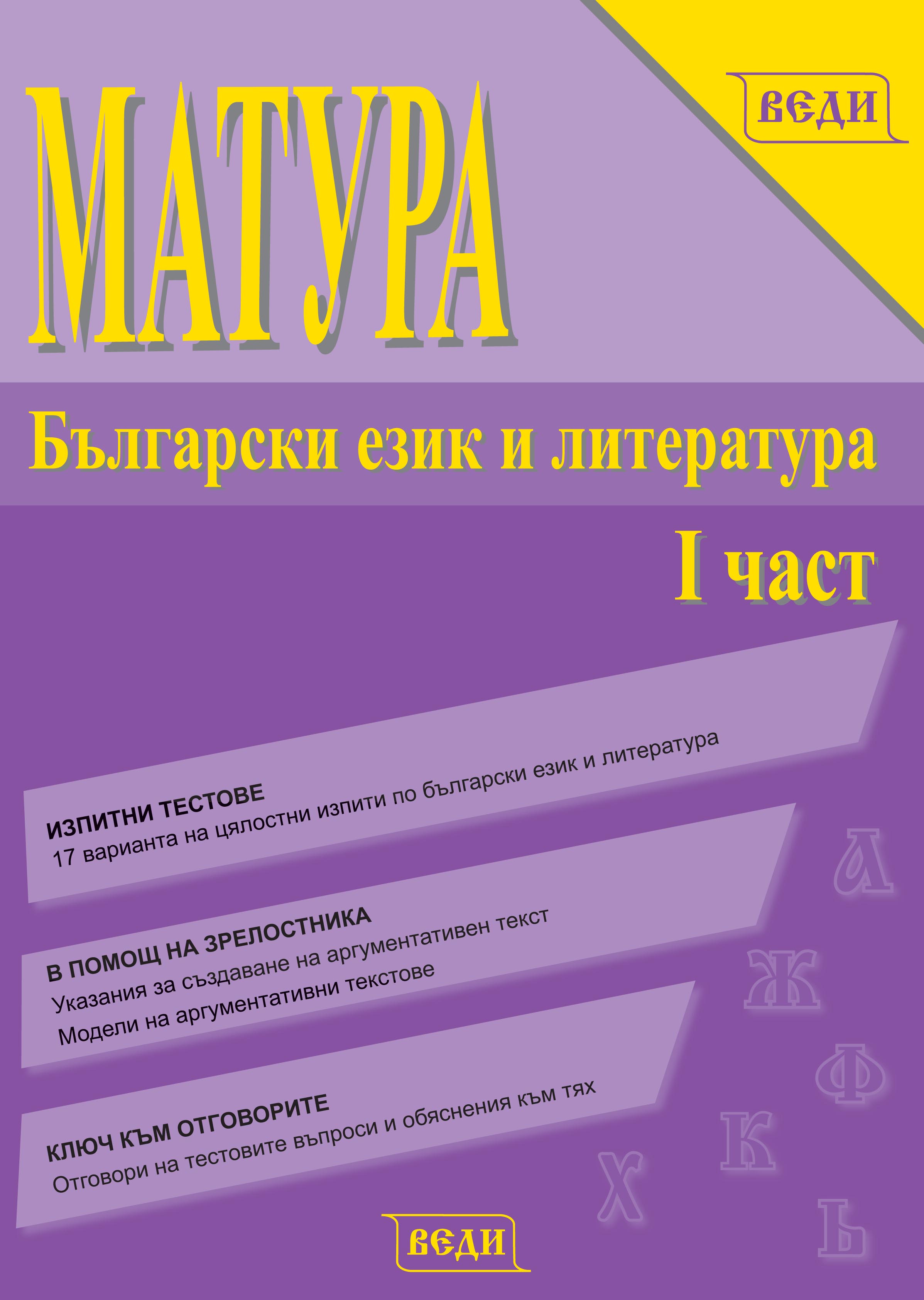 Матура. Български език и литература, I част - Изчерпана